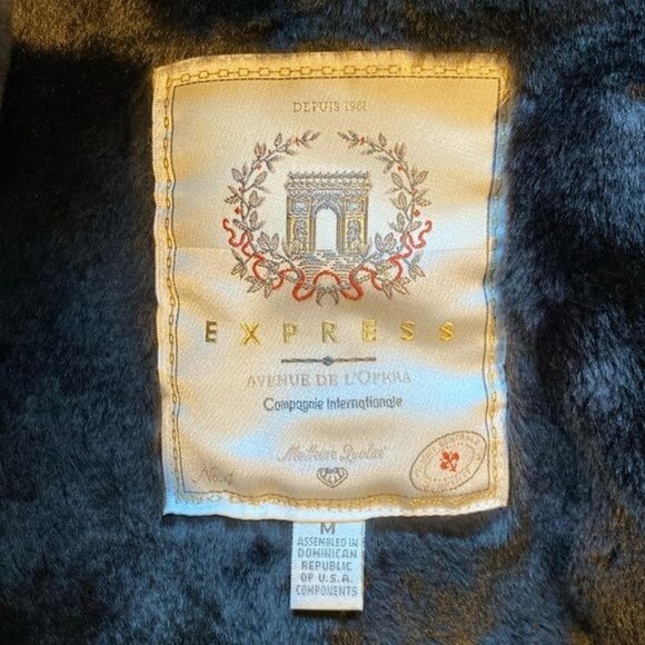 Express De L’Opera Mohair Full Zip Pea Coat: Size Medium - Picture 12 of 14